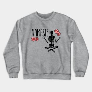 NAMASTE Skeleton Yogist - Flowers Crewneck Sweatshirt